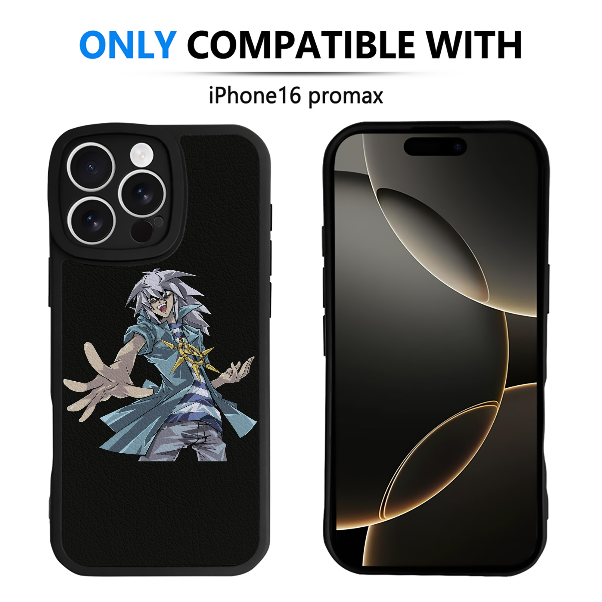 （画像用） 遊☆戯☆王 Yu-Gi-Oh! 【iPhone 16シリーズ対応】シリコンスマホケース（レザー調） 材質：シリコン